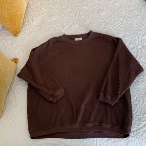 Aerie Knitted Brown Sweatshirt